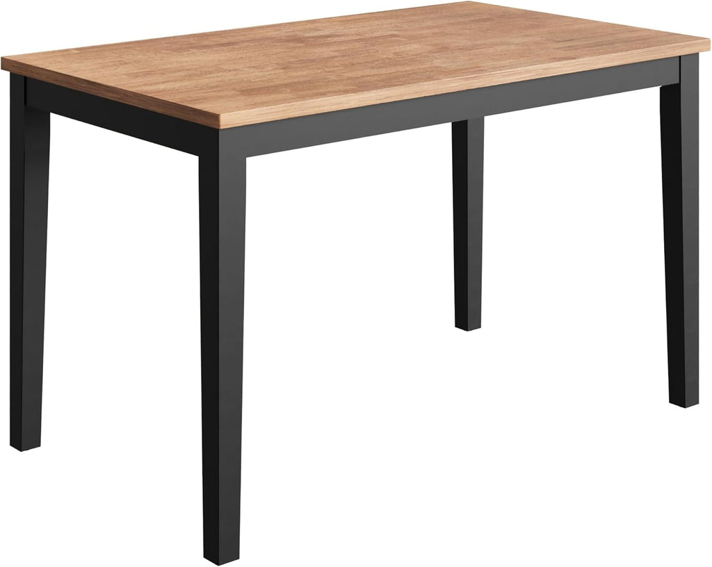 IRONCK Solid Wood Dining Table for 4, 45 Inch Rectangular Kitchen Table with Solid Wood Legs, Easy Assembly, Modern Dinner Table for Dining Room, Kitchen, Living Room (Only Table)