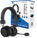 Blue Tiger Premium Elite Ultimate Single and Dual Ear 2-in-1 Bluetooth Headset – Professional Noise Cancellation Head Set with Microphone – USB-C Fast Charge & Long Battery Life
