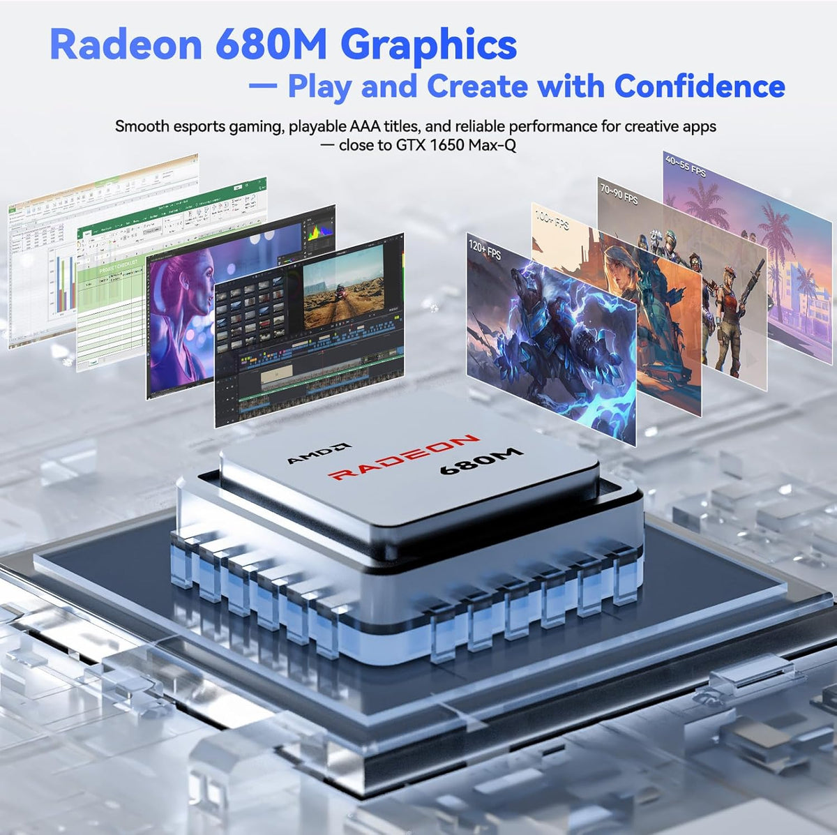 NIMO Gaming Laptop, 17.3" FHD IPS Anti-Glare Screen, AMD R7 7735HS (Up to 4.75GHz, Beat i7-12650H) Computer with 16GB DDR5 RAM 1TB SSD, 180° Viewing, Radeon 680M, 100W Type-C, for Business, College