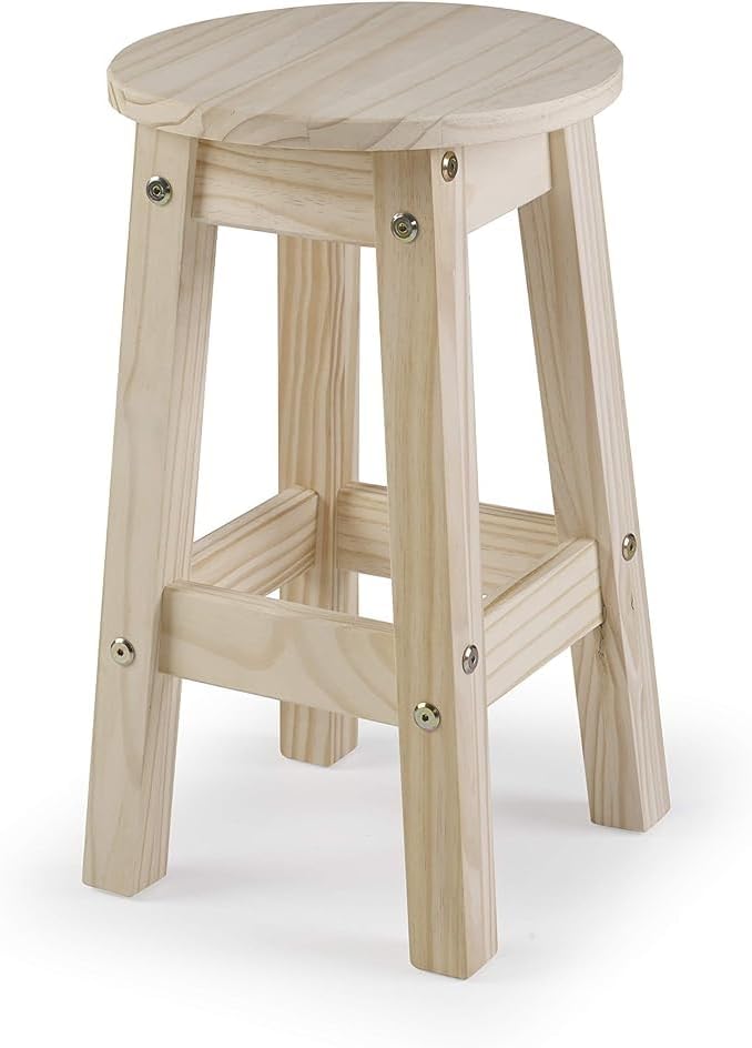 From the Tree Furniture Breakfast Table Set with Stools, Solid Wood Kitchen Table and 2 Stools, Space-Saving Dining Set for Small Spaces, Apartments, Kitchen and Dining Room