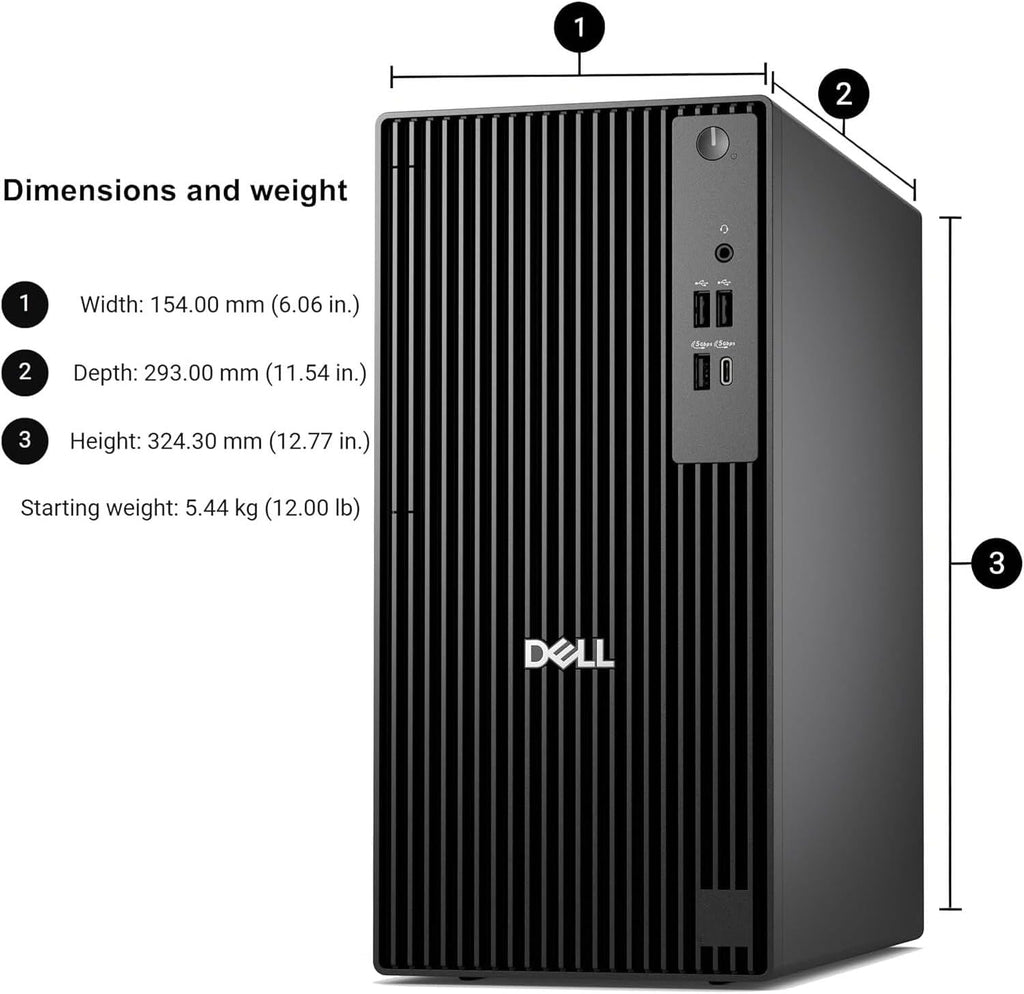 Dell QCT1250 Business Desktop, New OptiPlex Version, Intel 13th Gen 4-Core CPU, Ultra-Quiet Design, 16GB DDR5 RAM, 512GB PCIe SSD, Dual 4K Monitor Support, USB-C, Windows 11 Pro