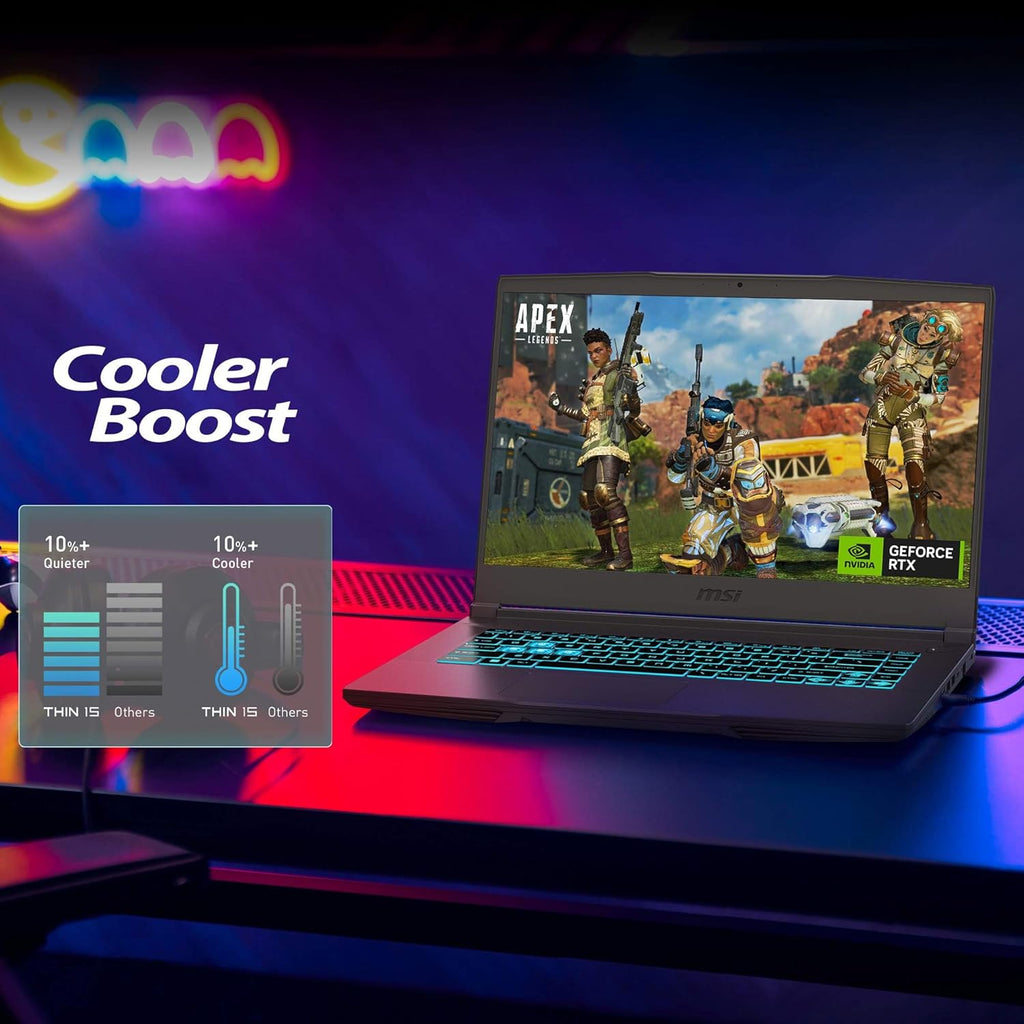 MSI Thin 15 B13VE-1697CA 15.6" 144Hz Gaming Laptop Intel® Core™ i5-13420H RTX 4050 16GB 512GB NVMe SSD Win11