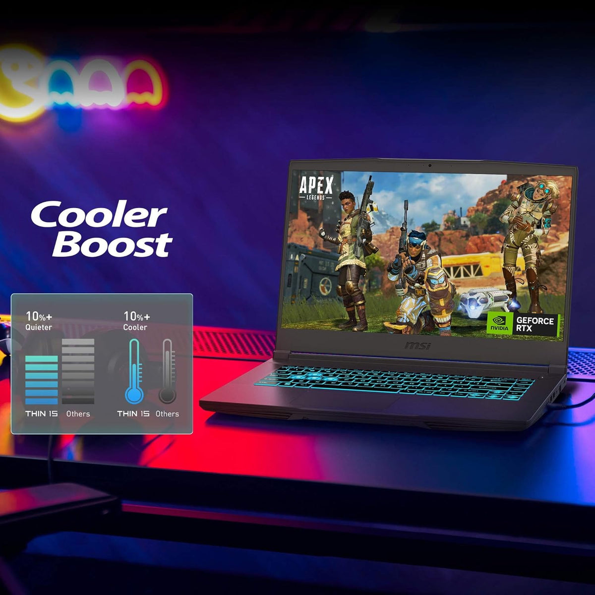 MSI Thin 15 B13VE-1697CA 15.6" 144Hz Gaming Laptop Intel® Core™ i5-13420H RTX 4050 16GB 512GB NVMe SSD Win11