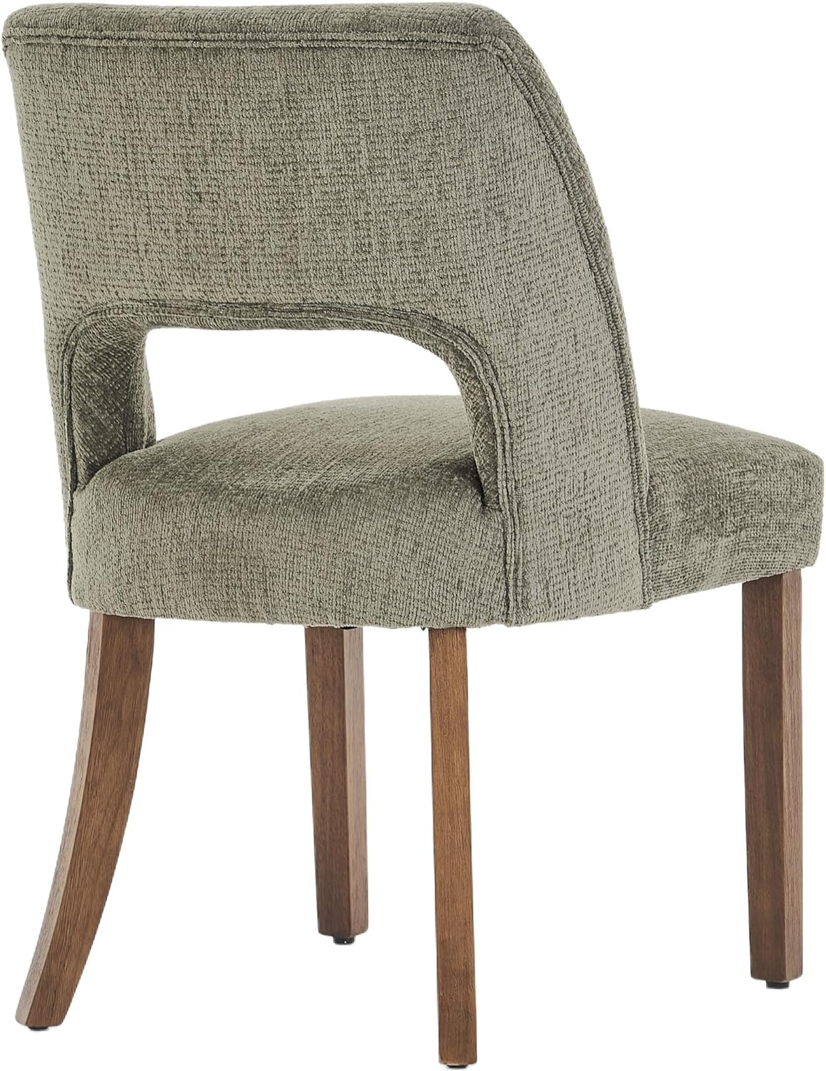 VKNOW Wooden Dining Chairs Set of 6, Modern Fabric Upholstered Dining Room Chair Kitchen Chairs, Farmhouse Dinner Chair for Kitchen Dining Room, Green