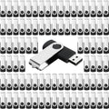 Kanayu 4GB 100 Pack USB Flash Drives Bulk 2.0 USB Thumb Drives Memory Drive with LED Light Portable Keychain Flash Drive for Data Storage Pc Computer Laptop Office School(Black)