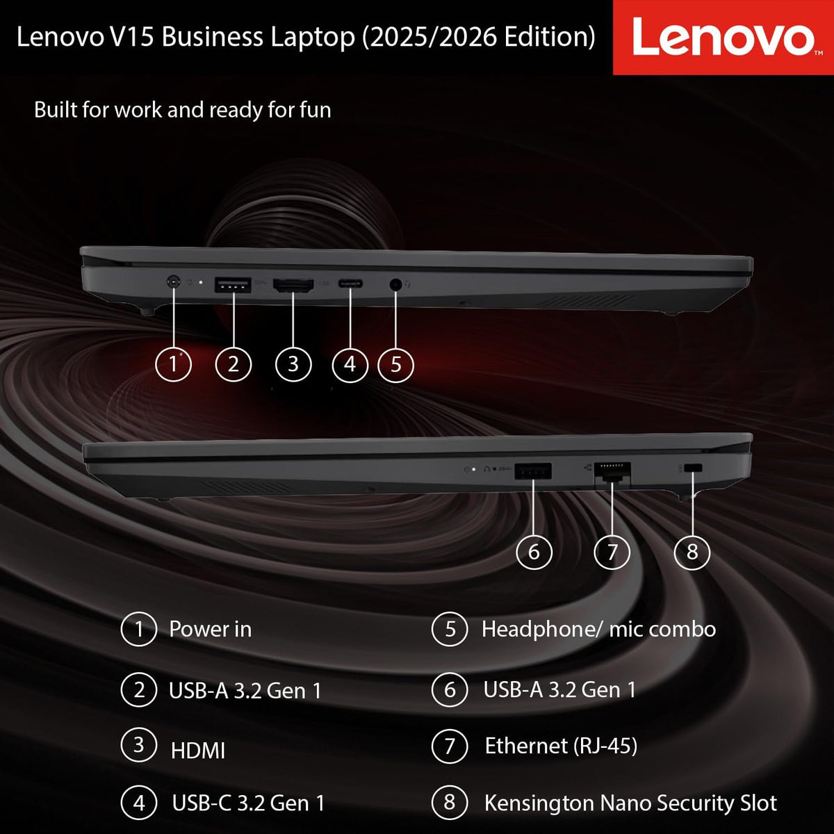 Lenovo 2026 New V15 Business and Student Laptop, Ryzen 3 7320U(Outperforms Intel i7-1065G7), 16GB RAM, 512GB SSD, 15.6" FHD, Ultra Quiet Design, Long Battery Life, Wi-Fi 6, Bluetooth 5, Windows 11 Pro