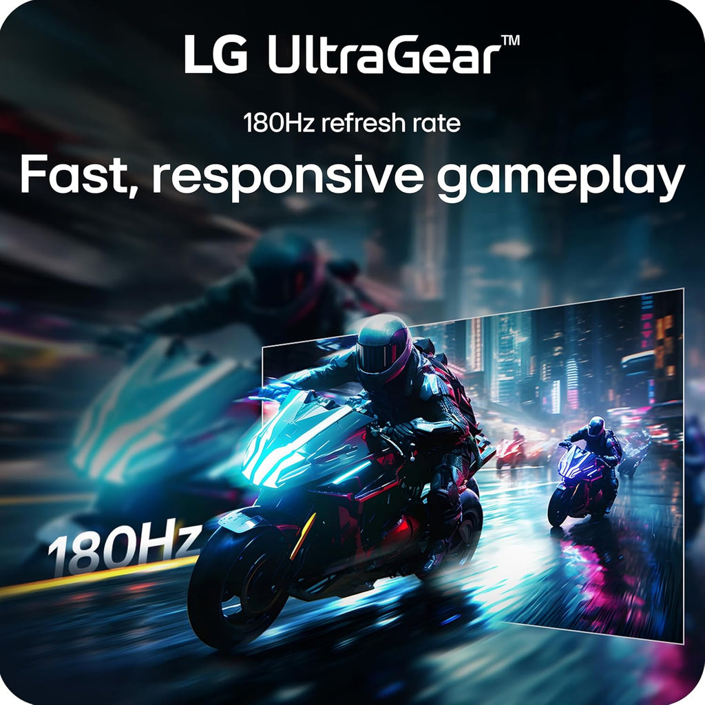 LG 32G600A-B 32-inch Ultragear QHD (2560 x 1440) Curved Gaming Monitor, 180Hz, 1ms, AMD FreeSync, HDMI, DisplayPort, Tilt/Height/Swivel Adjustable Stand, Black