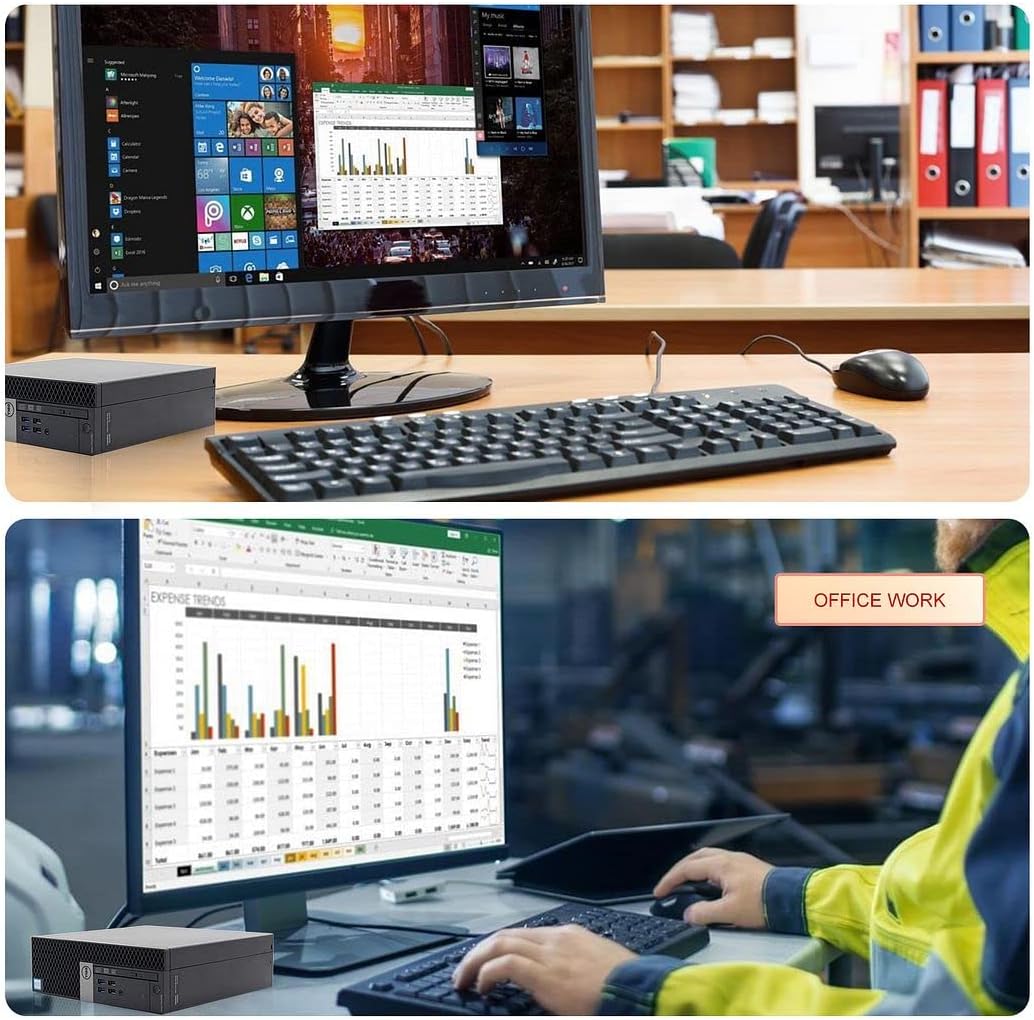 Dell OptiPlex 3040 Refurbished Desktop, Intel Core i7-6700, 16GB RAM, 512GB SSD, AC8260 WiFi, HDMI Dual Monitor Support, Windows 11 Pro, Altec Wireless Keyboard and Mouse (Renewed)