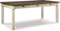 Signature Design by Ashley Bolanburg Dining Table, 2-Tone Farmhouse Style With 6 Built-In Storage Drawers, Wood & Engineered Wood Construction, Seats Up To 6, White/Brown