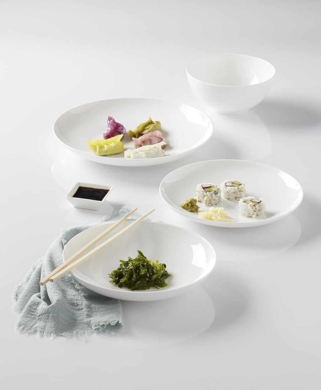 Lenox Dinnerware Set, Studio 1414 Coupe 16-Piece Set, Service For 4, Bone China Material, Dishwasher & Microwave Safe, Home And Kitchen, Kitchen And Dining, Plates And Bowls Sets (White, 16 Pieces)