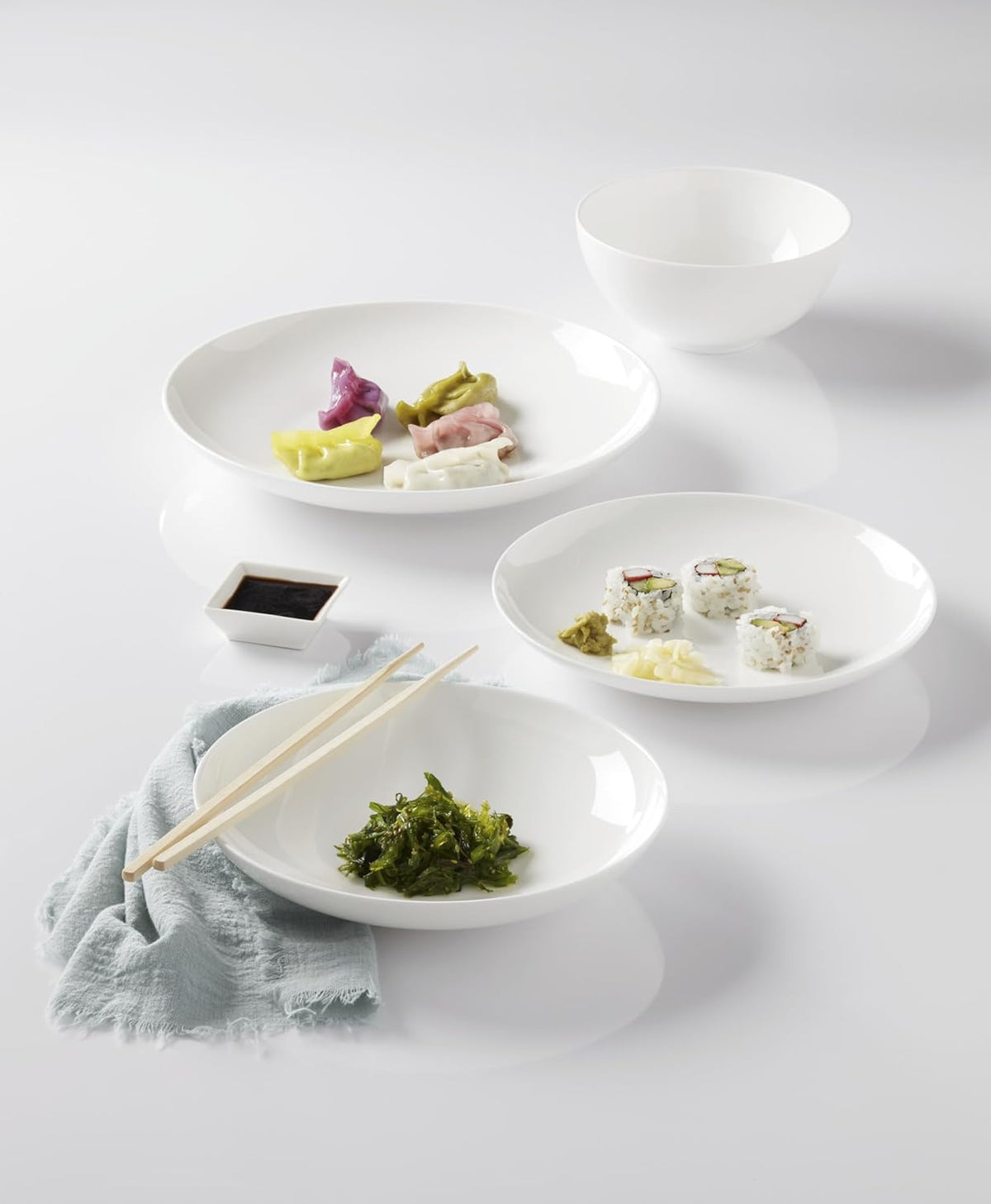 Lenox Dinnerware Set, Studio 1414 Coupe 16-Piece Set, Service For 4, Bone China Material, Dishwasher & Microwave Safe, Home And Kitchen, Kitchen And Dining, Plates And Bowls Sets (White, 16 Pieces)