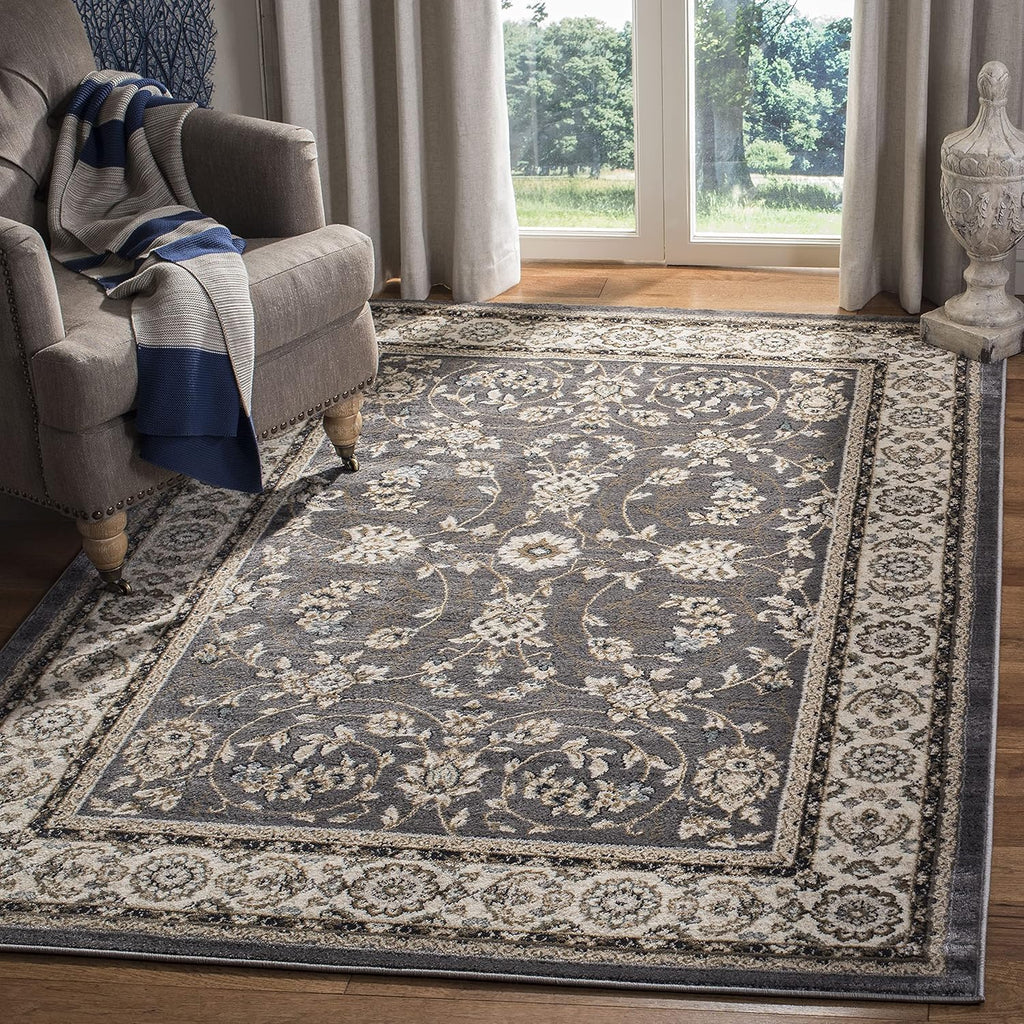SAFAVIEH Area Rug 6x8 - Lyndhurst Collection - Traditional Design, Grey & Cream, Non-Shedding & Easy Cleaning, Ideal for Living Room, Bedroom, Dining Space (LNH340G)