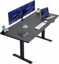 VIVO Electric 71 x 30 in Standing Desk, Memory Height Adjustment, 1B Series, Holds 220 lbs, Black Top Black Frame, DESK-KIT-1B7B