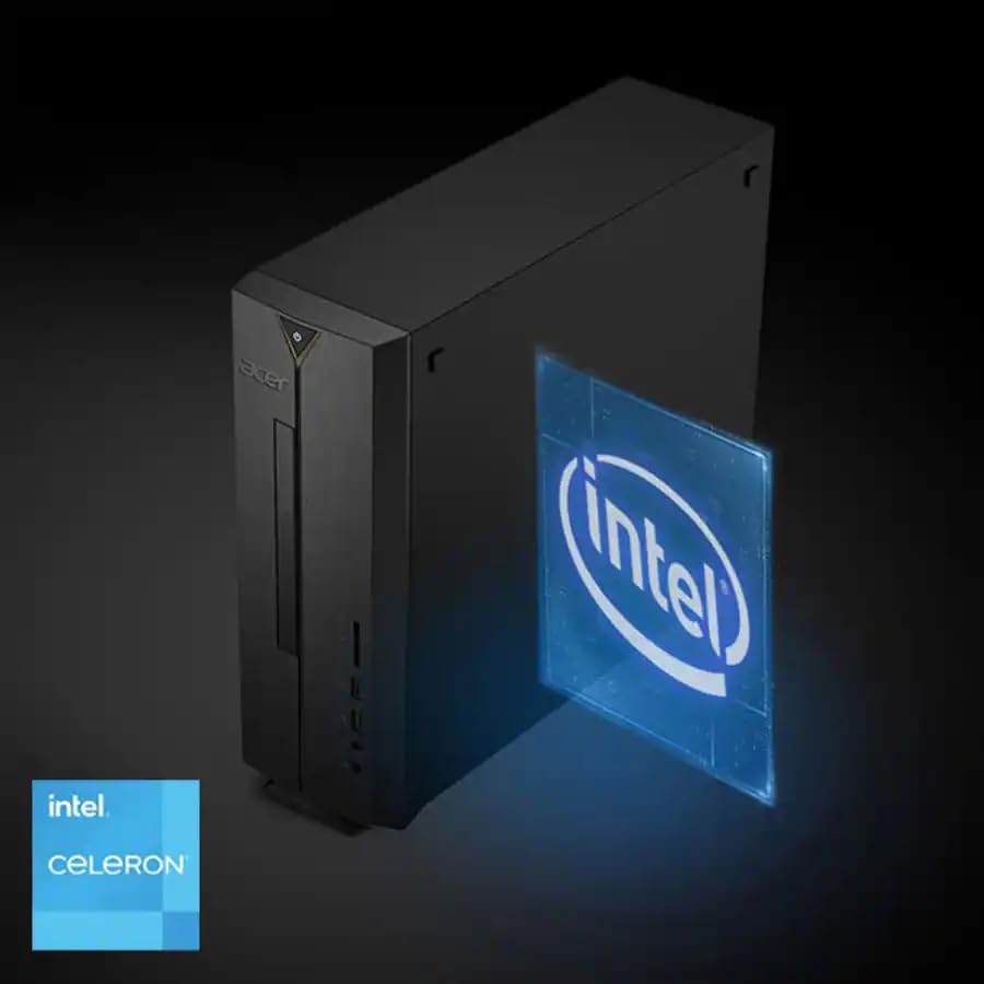 acer Aspire SFF 8L Desktop Computer | Intel Multi-Core CPU | 8GB RAM, 1TB Storage (512GB PCIe SSD & 512GB External) | WiFi 6E | Intel UHD Graphics | 4K Display Support, Wired Keyboard & Mouse