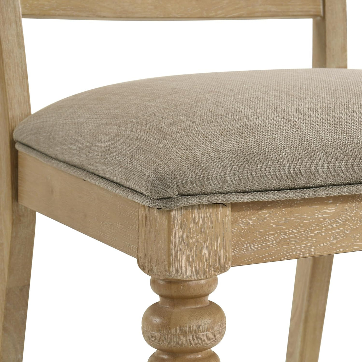 Roundhill Furniture Verta Solid Wood Cross-Back Dining Chairs, Set of 2, Light Oak Finish