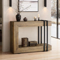 Einhomn 42.5" Console Table Behind Couch, 2-Tier Narrow Entryway Table with Storage, Wood Sofa Tables for Hallway/Entrance/Living Room/Foyer, Rustic Brown