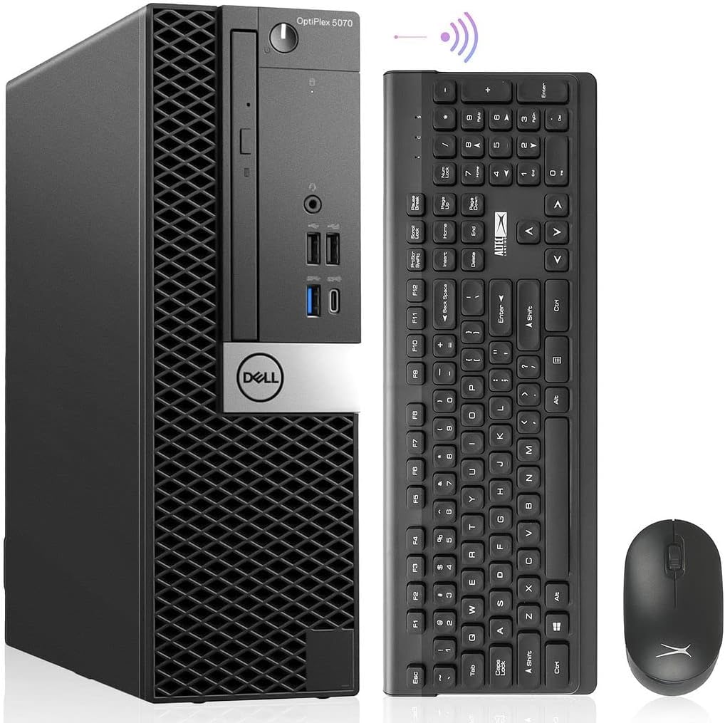 Dell OptiPlex 5070 Desktop Computers Windows 11 Pro,8 Core i7 9700 up to 4.7GHz,32GB DDR4, 1TB M.2 NVMe SSD,Intel Wireless Wi-Fi 6E AX210 & Bluetooth 5.2, HDMI Adapter, Only by Titan ITAD(Renewed)