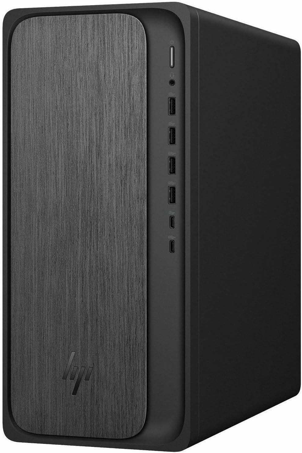 HP OmniDesk Desktop PC, AMD Ryzen 5 8500G, 8 GB RAM, 512 GB SSD, AMD Radeon 740M Graphics, Windows 11 Home, Microsoft Copilot, Gray Wood, M02-0310 (2025)