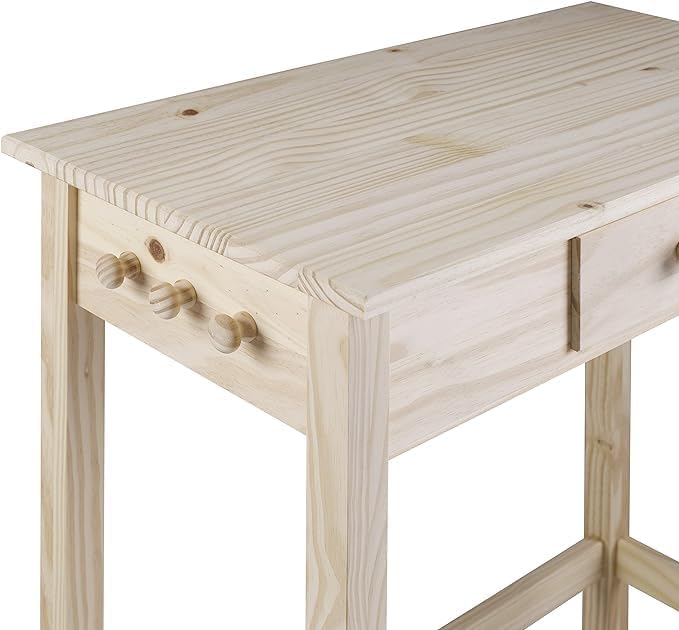 From the Tree Furniture Breakfast Table Set with Stools, Solid Wood Kitchen Table and 2 Stools, Space-Saving Dining Set for Small Spaces, Apartments, Kitchen and Dining Room