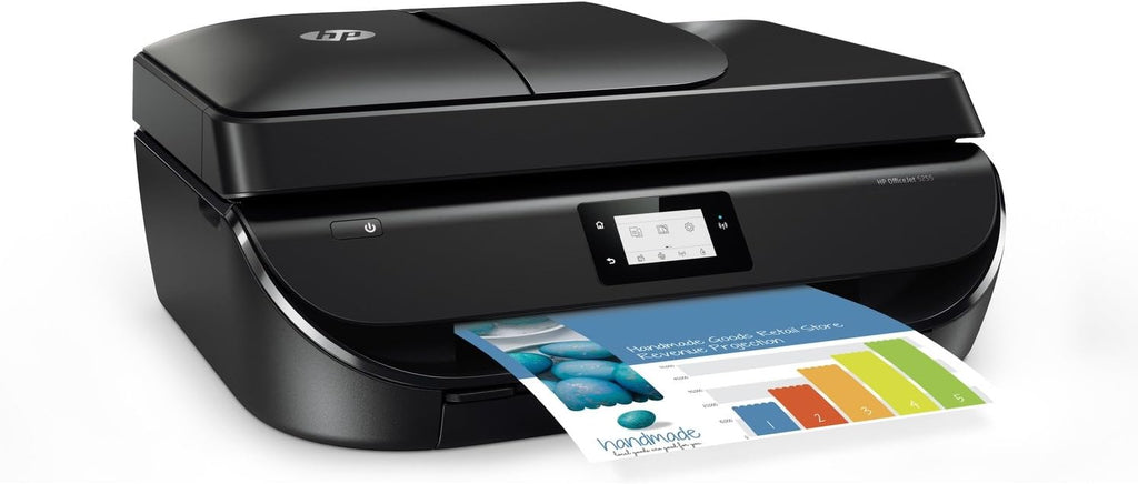HP OfficeJet 5255 All-in-One Printer with Mobile Printing, Instant Ink Ready - Black (Renewed)