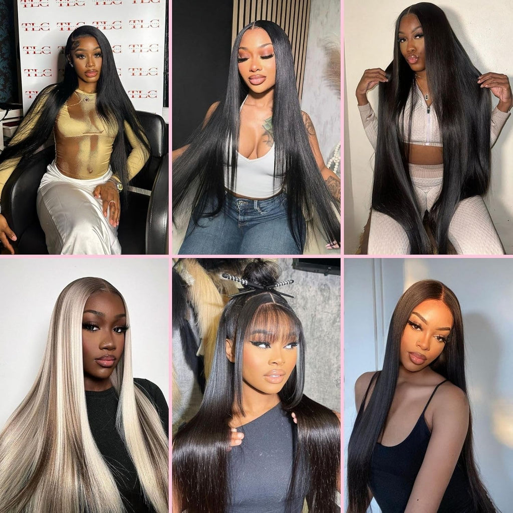 Beauty Queen 3 Bundles Human Hair Straight (20 Inch) 16a Grade Unprocessed Straight Brazilian Sew In Hair Extensions Thick Virgin Hair Natural Color