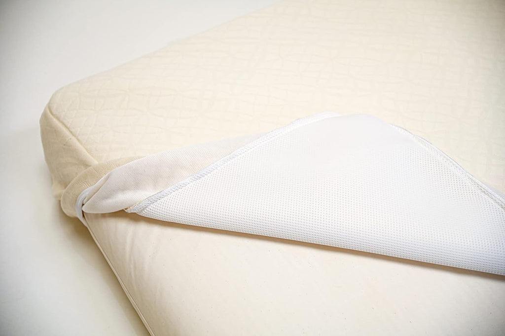 Naturepedic Organic Crib Mattress Cover - Skin Friendly, Breathable & Absorbent Crib Mattress Protector - Removable Mattress Pad for Baby and Toddler Bed - Fitted Ivory