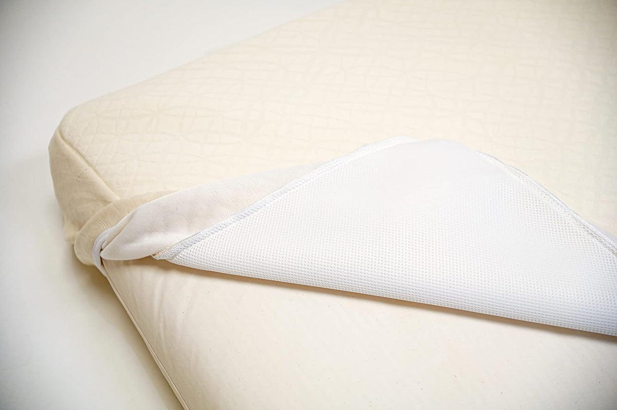 Naturepedic Organic Crib Mattress Cover - Skin Friendly, Breathable & Absorbent Crib Mattress Protector - Removable Mattress Pad for Baby and Toddler Bed - Fitted Ivory