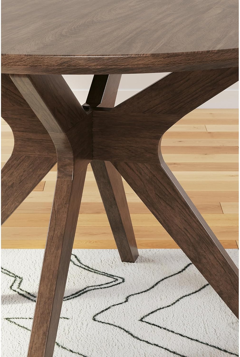 Signature Design by Ashley Lyncott Traditional Round Dining Room Table, Seats up to 4, Brown, 45" W x 29.75" H