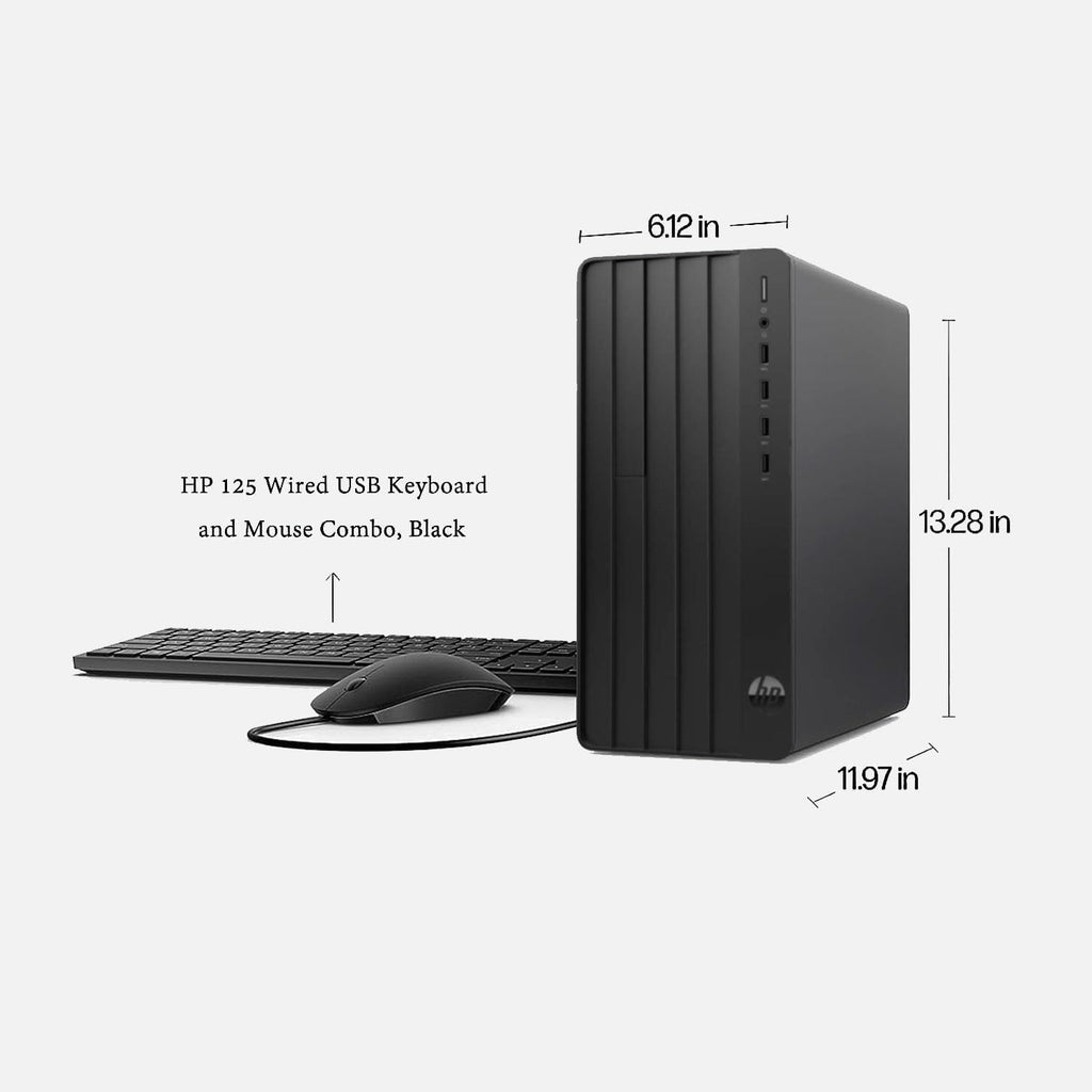 HP Desktop Computer Tower PC | Intel 6-Core i5-12500 | 16GB RAM + 512GB PCIe SSD | Complete Setup with WiFi, Bluetooth, Keyboard & Mouse | Windows 11 Home| Ideal for Home Office, Business & Student