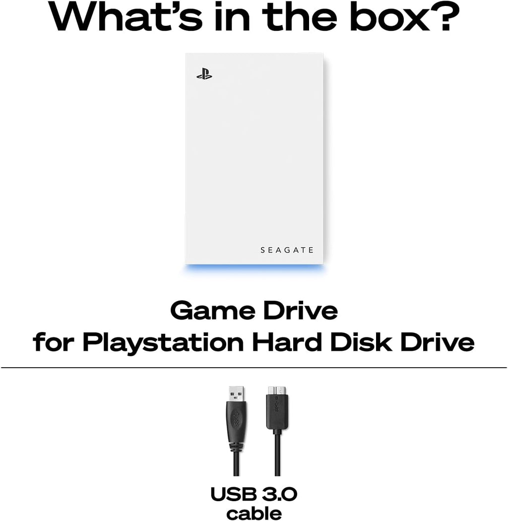 Seagate Game Drive for PlayStation® Consoles 2 TB External Hard Drive - USB 3.2 Gen 1, Officially-Licensed (STLV2000101)