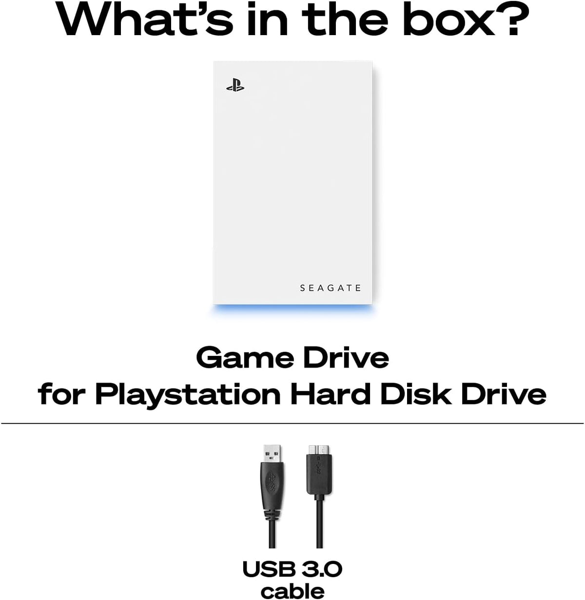 Seagate Game Drive for PlayStation® Consoles 2 TB External Hard Drive - USB 3.2 Gen 1, Officially-Licensed (STLV2000101)