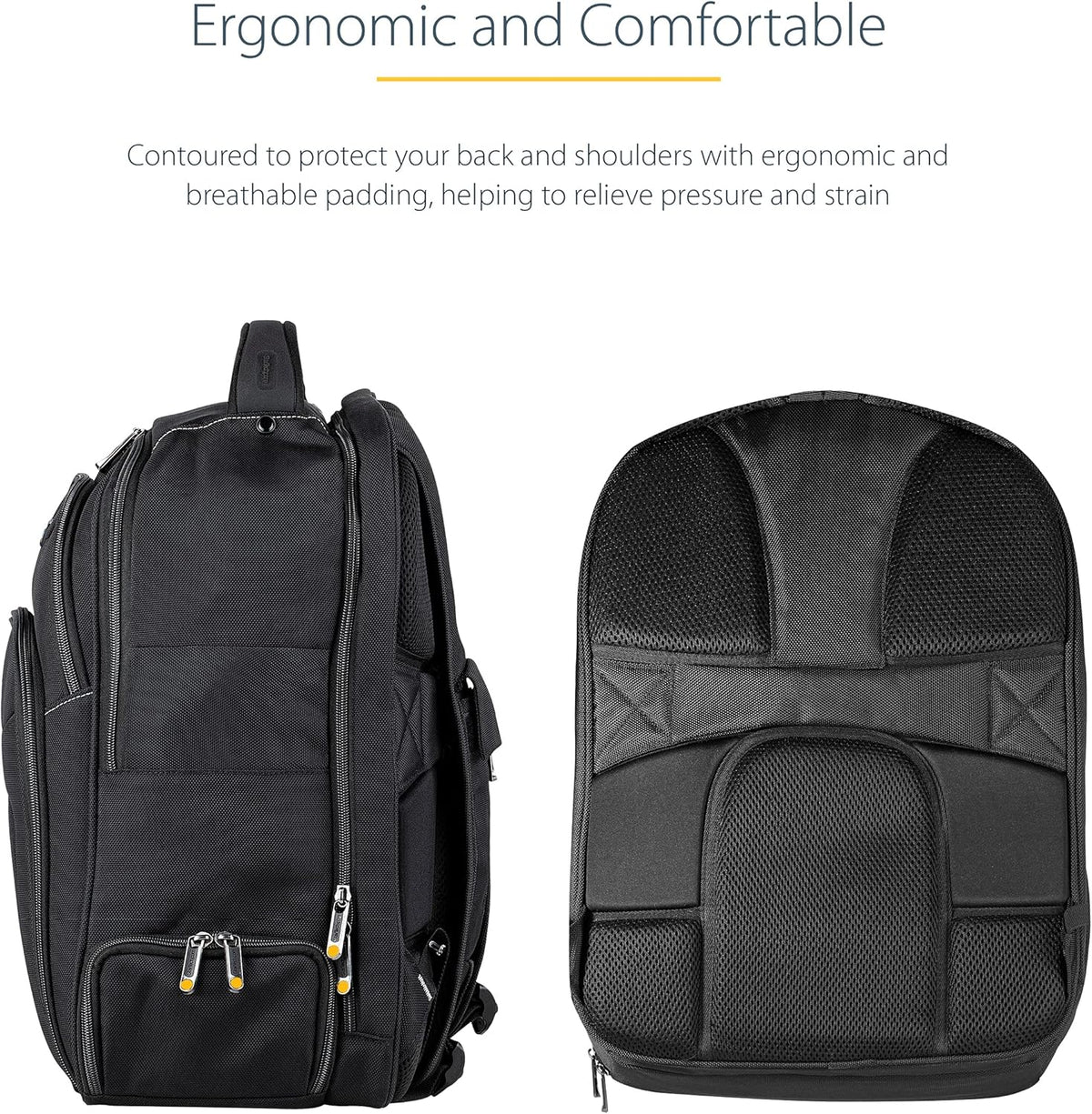 StarTech.com 17.3" Laptop Backpack with Removable Accessory Case - Professional IT Tech Backpack for Work/Travel/Commute - Durable Ergonomic Computer Bag - Nylon - Notebook/Tablet Pockets (NTBKBAG173)