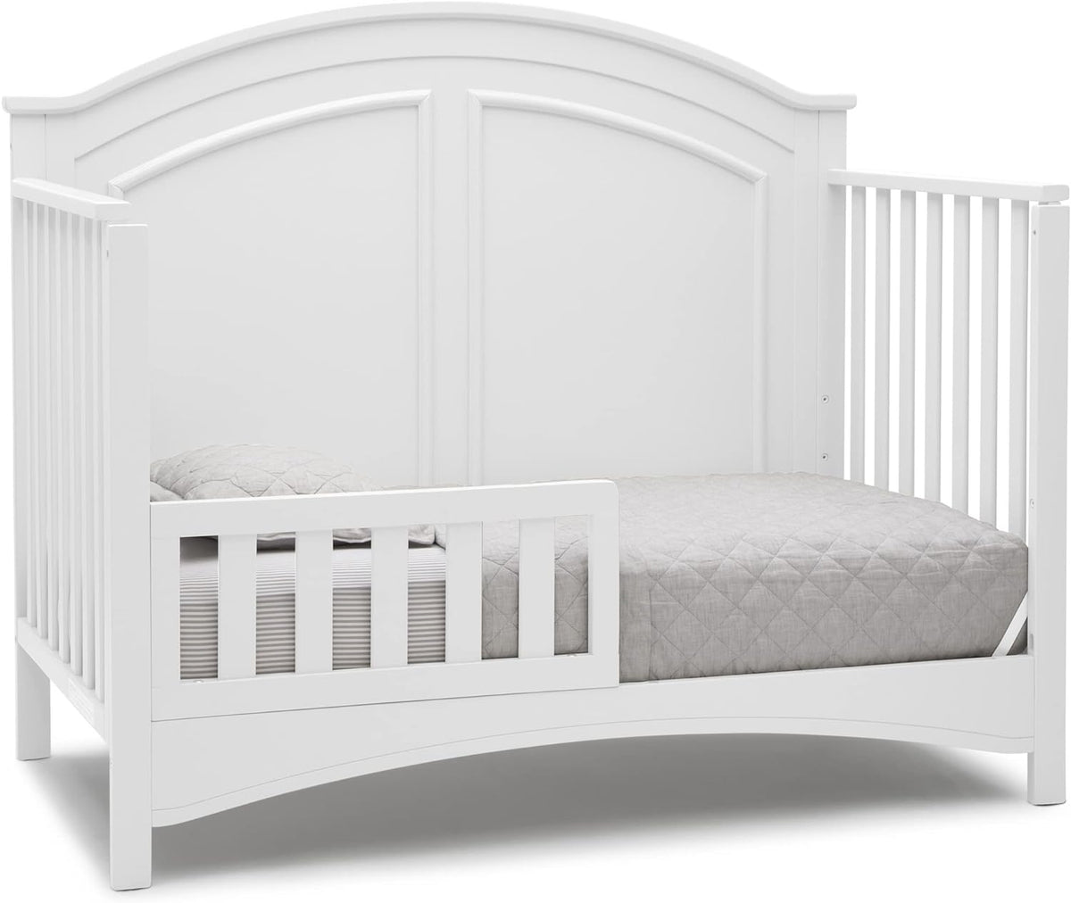 Delta Children Perry 6-in-1 Convertible Crib - Greenguard Gold Certified, Bianca White