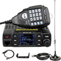 Retevis RT95 Dual Band Mobile Radio, Long Range Ham Radio with Antenna, 180 Degree Rotatable LCD Display, Mic Gain, Chirp, DTMF, 2m 70cm Mini Mobile Transceiver for RV Camping
