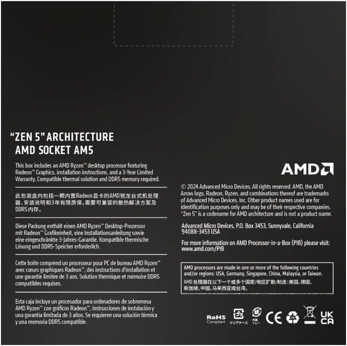 AMD Ryzen™ 9 9950X 16-Core, 32-Thread Unlocked Desktop Processor
