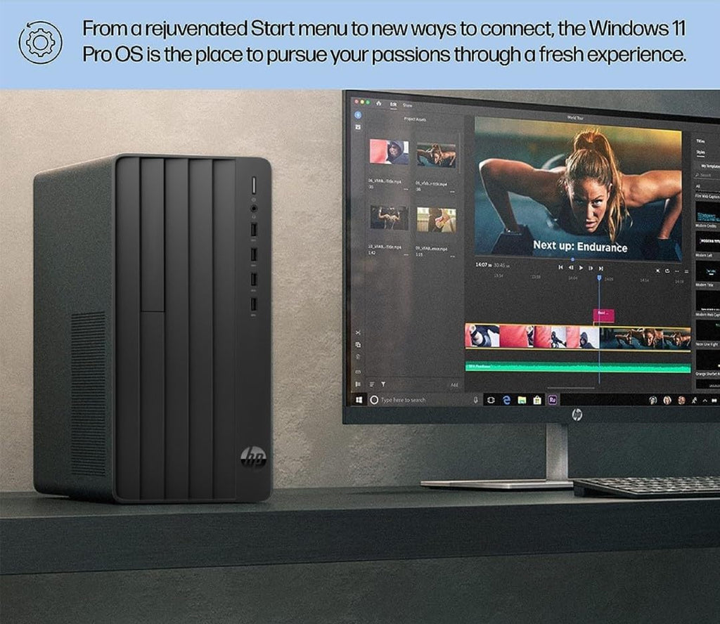 HP Pro Tower 290 G9 Business Desktop, 13th Gen Intel 4-Core Processor (Beats Core i7-9700), 16GB RAM, 256GB PCIe SSD + 1TB HDD, 2-Monitor Support 4K, HDMI, VGA, Wi-Fi, Windows 11 Pro