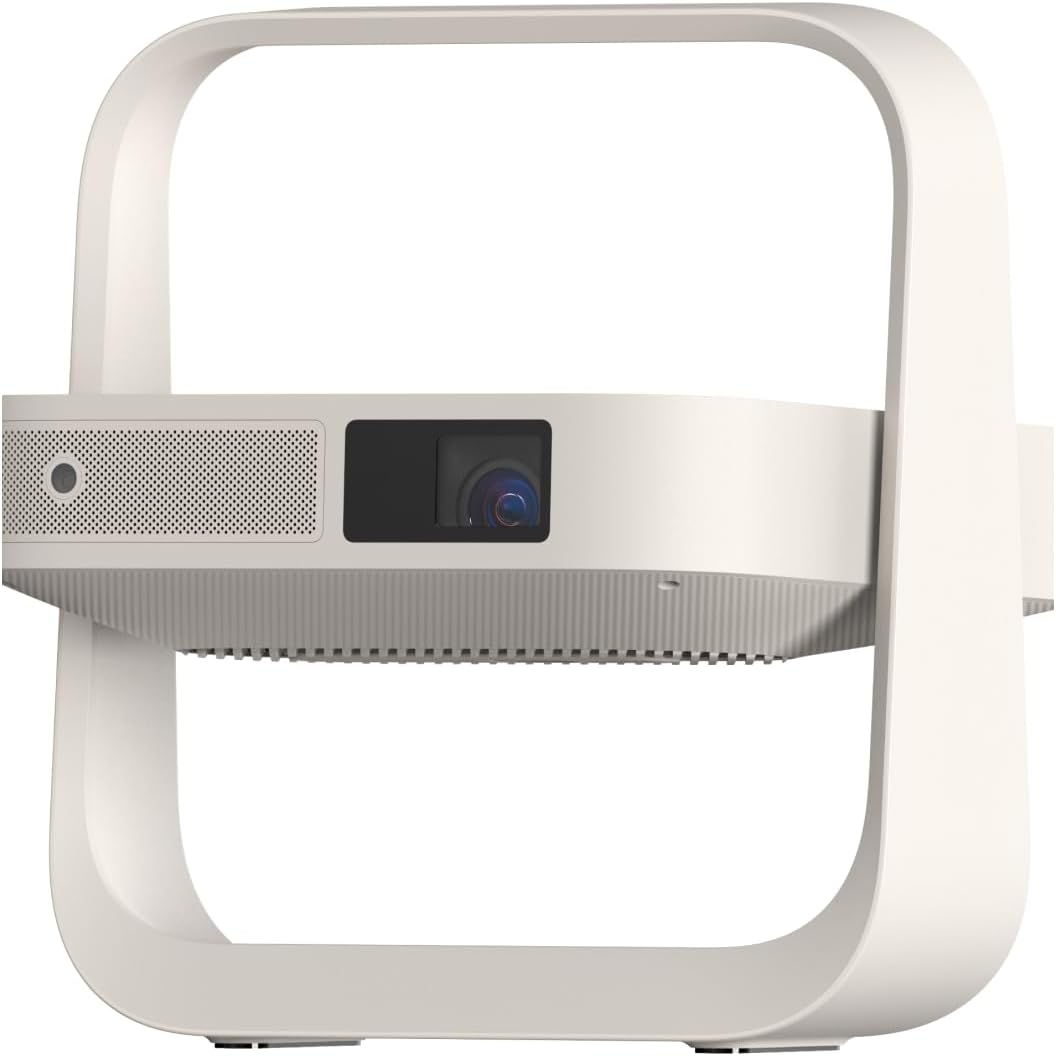 XGIMI Elfin Flip Portable Projector, 1080P Resolution Outdoor Projector, Licensed Netflix, Build-in Adjustable Stand, Lightweight and Compact Design, 400 ISO Lumens, Screen Adaption