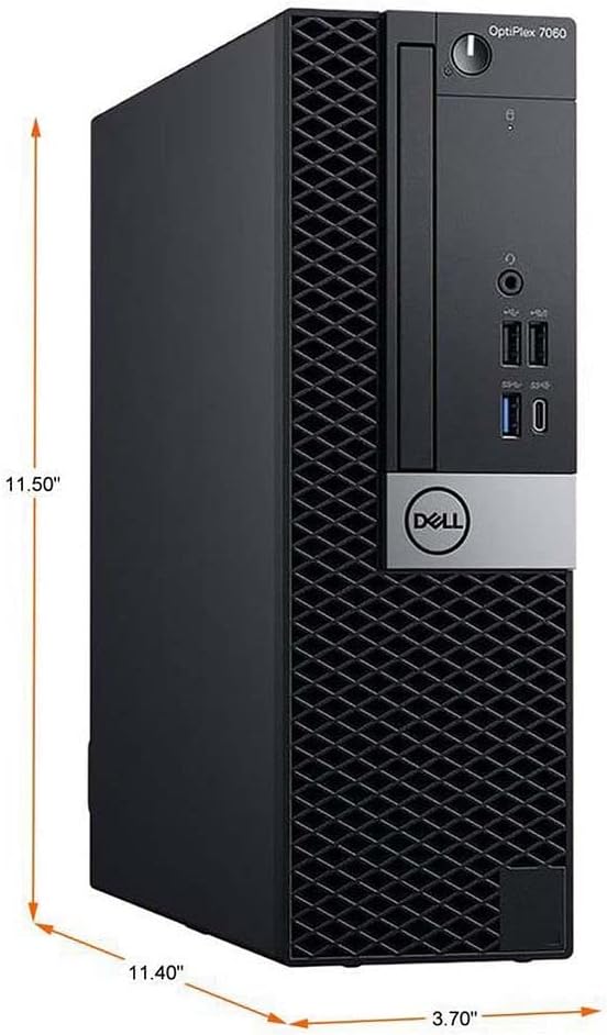 DELL Optiplex 7060 SFF Desktop Computer PC | Intel 8th Gen i7-8700 (6 Core) | 32GB DDR4 Ram 512GB NVMe M.2 SSD | Built-in WiFi & Bluetooth | Windows 11 Pro | Wireless Keyboard & Mouse(Renewed)