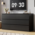 Jocoevol Modern Pink 9 Drawer Dresser for Bedroom, Simply Chest of Drawers, Wood Storage Dresser with Deep Drawers for Living Room Hallway Entryway (Black)