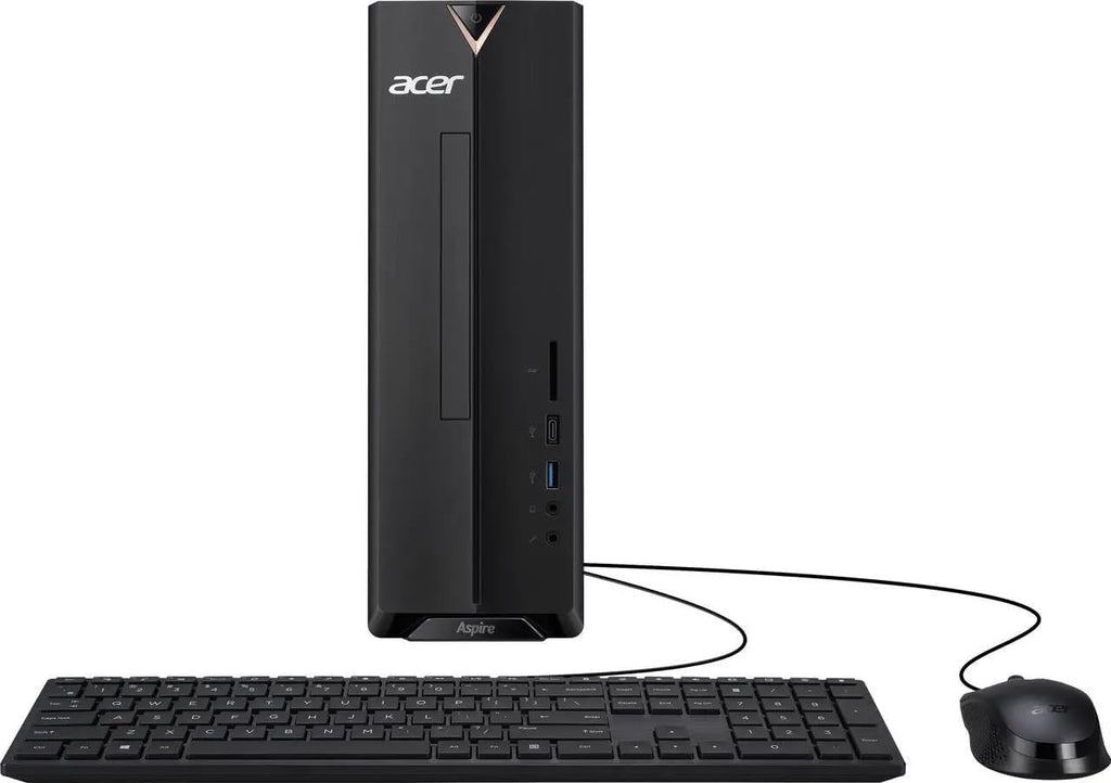 acer Aspire SFF 8L Desktop Computer | Intel Multi-Core CPU | 8GB RAM, 1TB Storage (512GB PCIe SSD & 512GB External) | WiFi 6E | Intel UHD Graphics | 4K Display Support, Wired Keyboard & Mouse