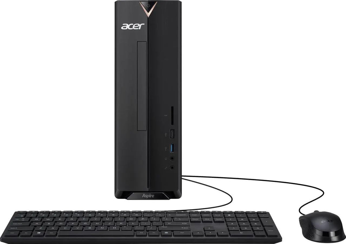 acer Aspire SFF 8L Desktop Computer | Intel Multi-Core CPU | 8GB RAM, 1TB Storage (512GB PCIe SSD & 512GB External) | WiFi 6E | Intel UHD Graphics | 4K Display Support, Wired Keyboard & Mouse