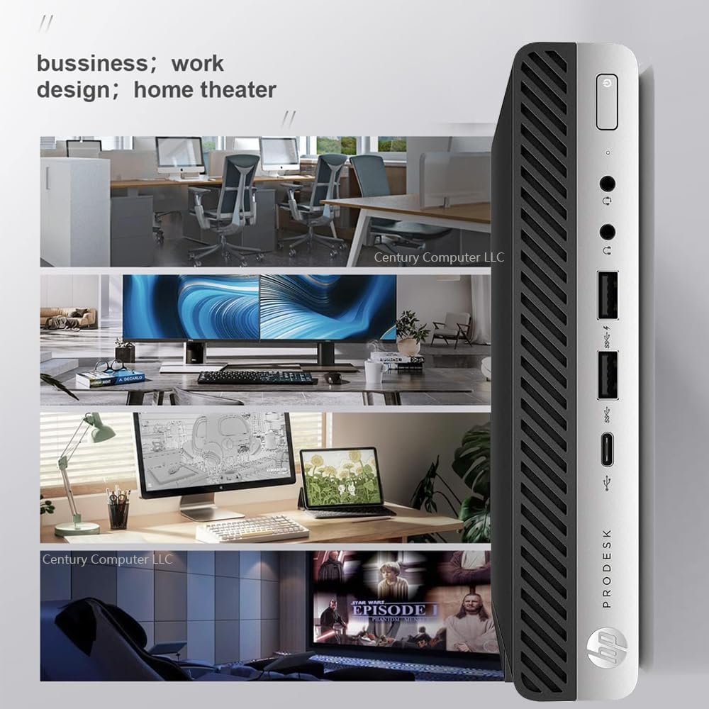 HP ProDesk 600 G3 Mini Desktop Computer PC with 21.5" FHD Monitor PC Bundle, Intel i5-6500 2.5GHz, 16GB RAM, 256GB SSD, Keyboard and Mouse, Windows 11 Pro (Renewed)