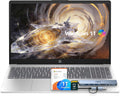 HP 15.6" Laptop – Complete Productivity Solution, Windows 11, Microsoft Office, Intel 4 Core N100, 16GB RAM, 640GB Storage (128GB UFS + 512GB SD Card), Copilot AI, Lightweight – Silver