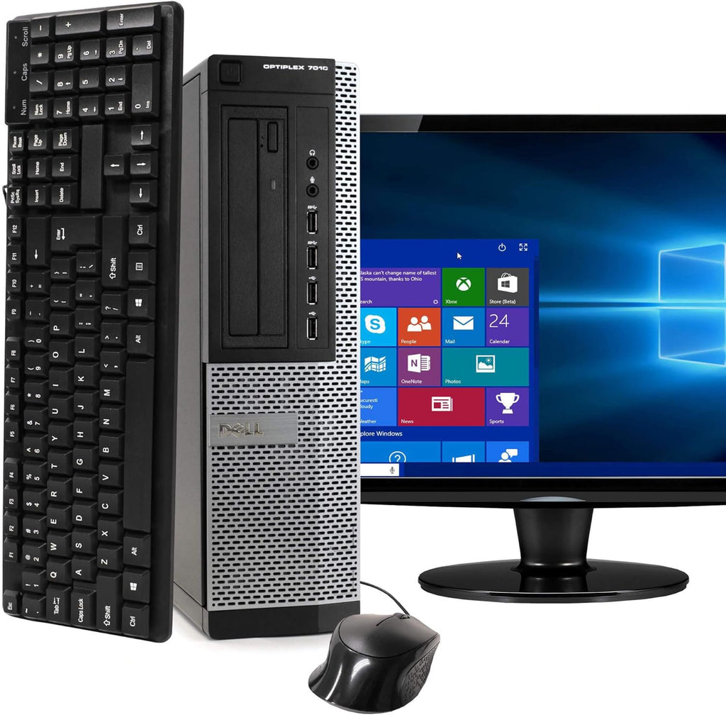 Dell Desktop Computer Package Compatible with Dell Optiplex 7010 Intel Quad Core i5 3.2GHz, 8GB Ram, 500GB HDD, 19-inch LCD, DVD, WiFi, Keyboard, Mouse, Windows 11 Pro (Renewed)