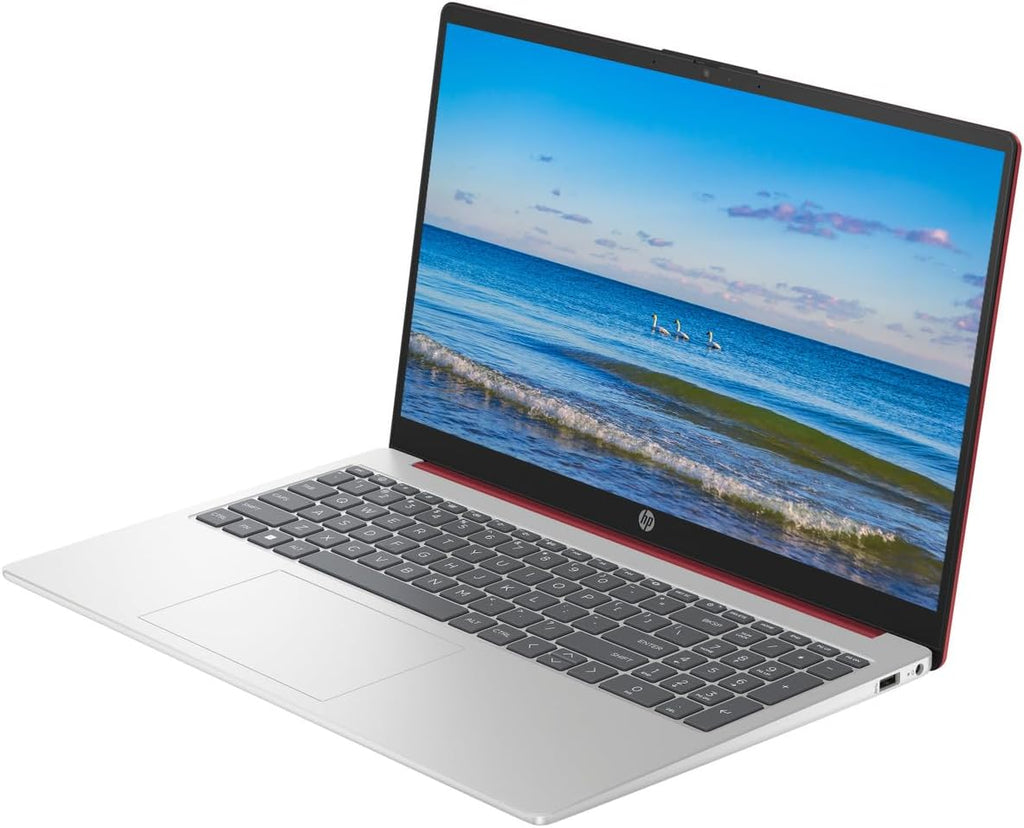 HP 2024 Portable 15'' HD Micro-Edge IPS Laptop, Intel Pentium Processor Up to 3.68GHz, 16GB DDR4, 128GB SSD, HDMI, Webcam, Ultra-Fast 6th Gen WiFi, Windows 11 OS, Dale Red (Renewed)