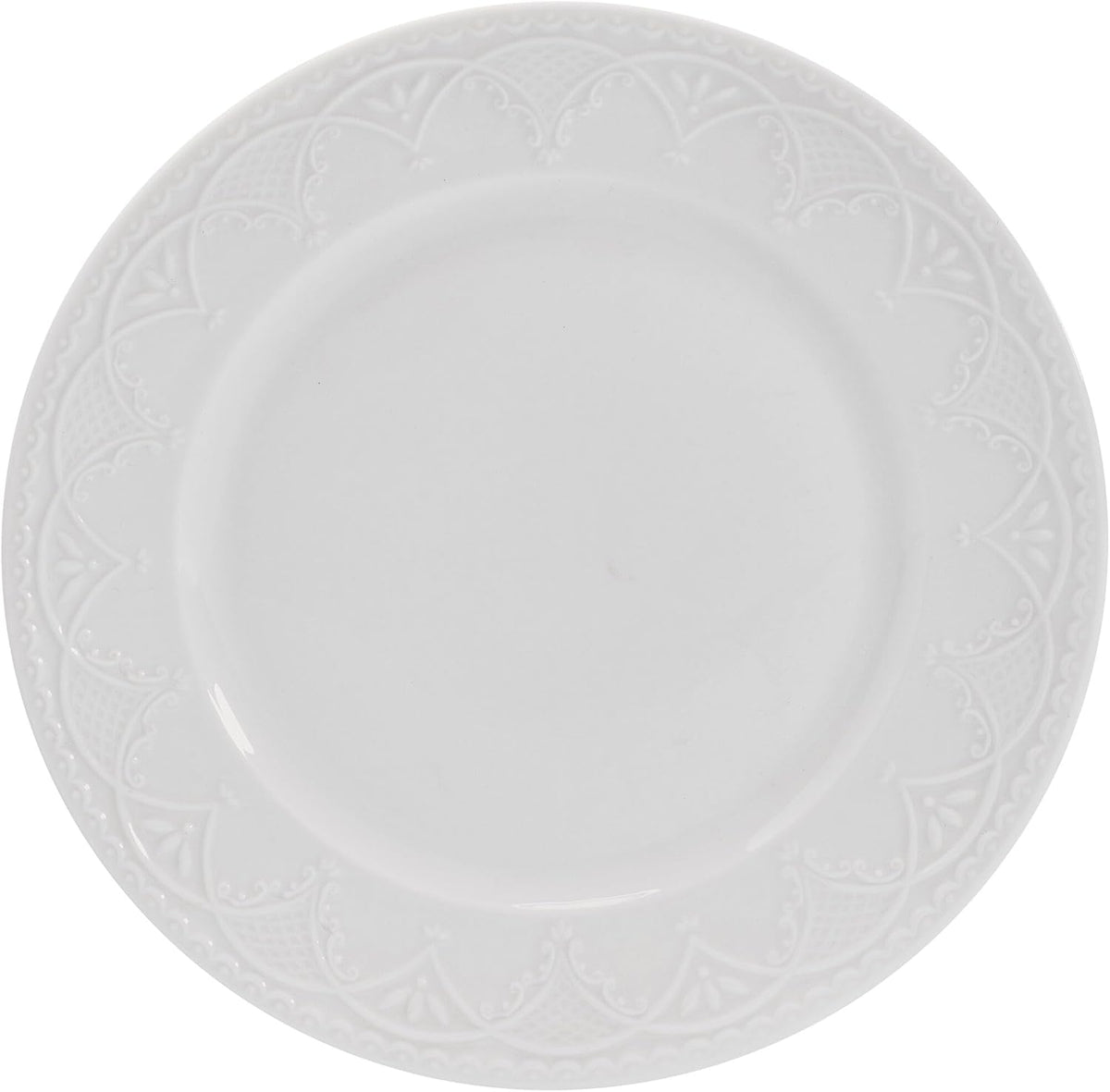 Pfaltzgraff Esmerlda White 24 Piece Plate Bowl Dinnerware Set, Service for 8