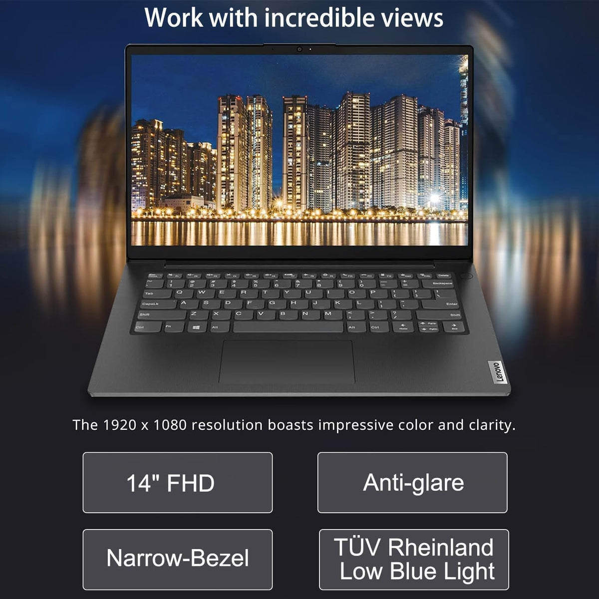 Lenovo V14 Gen 4 Business Laptop (14" FHD Anti-Glare, Intel 10-Core i7-13620H, 16GB RAM, 512GB SSD), Webcam with Privacy Shutter, Ethernet, Wi-Fi 6, HDMI, Bluetooth, Win 11 Home w/ Copilot, Black