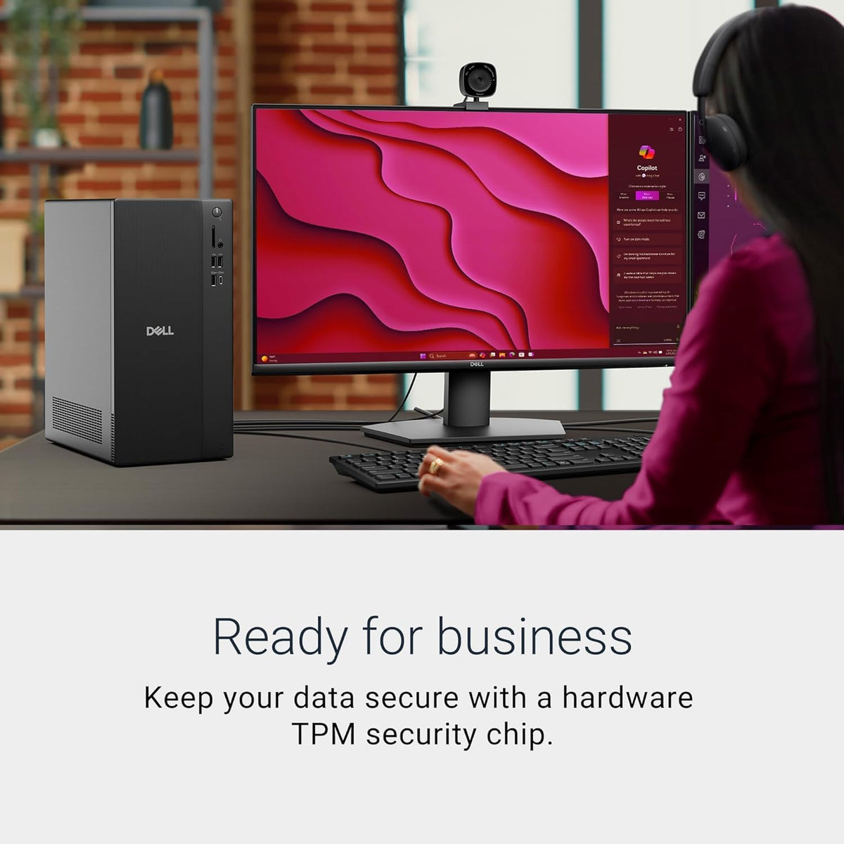 Dell 2025 ECT1250 Business Desktop - Intel Ultra 5-225, (10 Core Processor 10 Threads), 16GB DDR5 Memory, 512GB PCIe SSD, Ultra-Quiet Design, Dual 4K Monitor Support, Keyboard and Mouse, Windows 11
