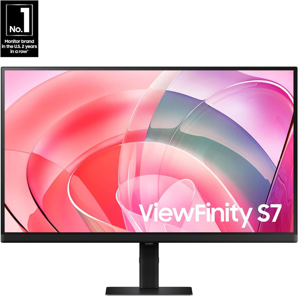 SAMSUNG 27-Inch ViewFinity S7 (S70D) Series 4K UHD High Resolution Monitor with HDR10, Multiple Ports, Easy Setup Stand, Advanced Eye Care, LS27D702EANXGO, 2024