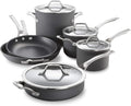 Calphalon 10-Piece Nonstick Kitchen Cookware Set Stay-Cool Stainless Steel Handles Dishwasher and Metal Utensil Safe Oven-safe up to 500 degrees F PFOA-Free Built to Last Black
